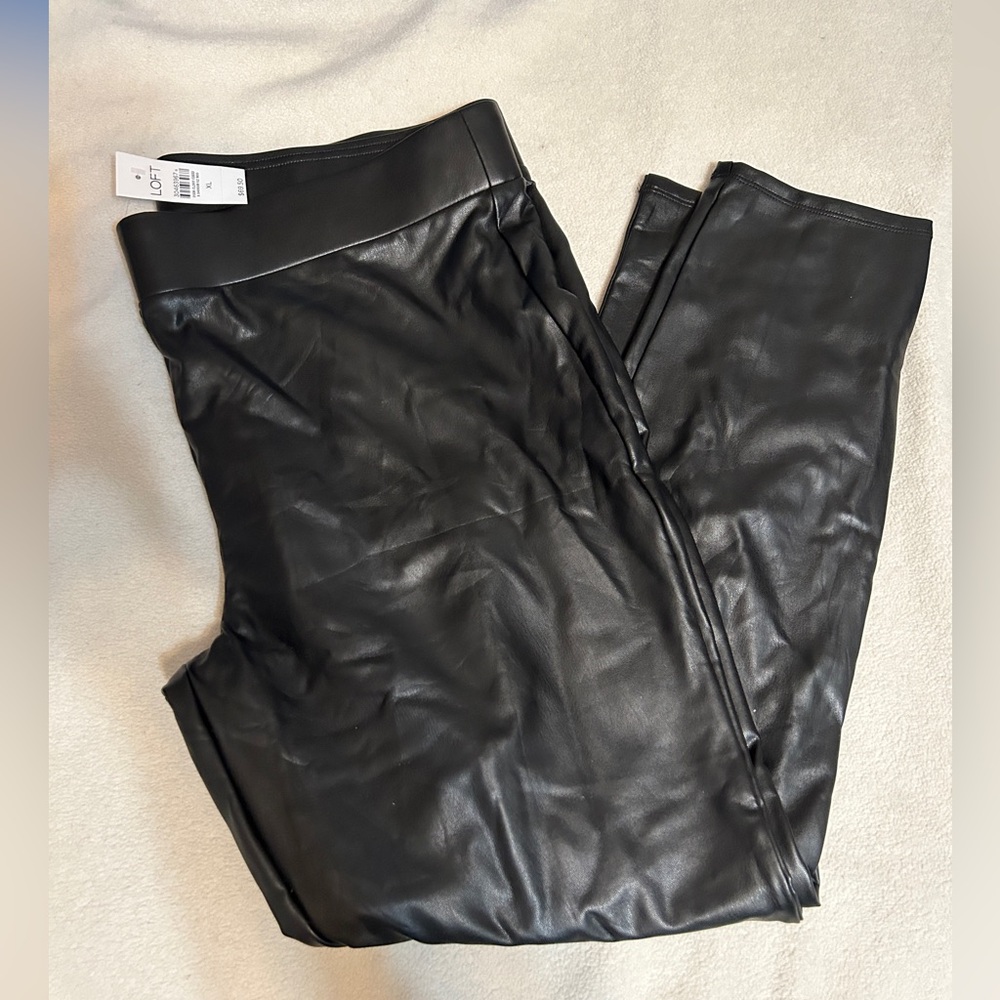 NWT womens size XL Loft faux leather pants